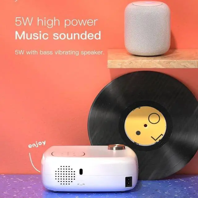 Alt view image 3 of 6 - Projector Android 280 ANSI Built-in Speaker 1920*1080P 1+8G LED Outdoor Home Portable