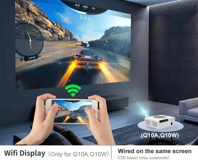 Alt view image 4 of 6 - Projector 4K 1080P Android 7200 Lumens 4.0 for Home Theater Projectors Beamer