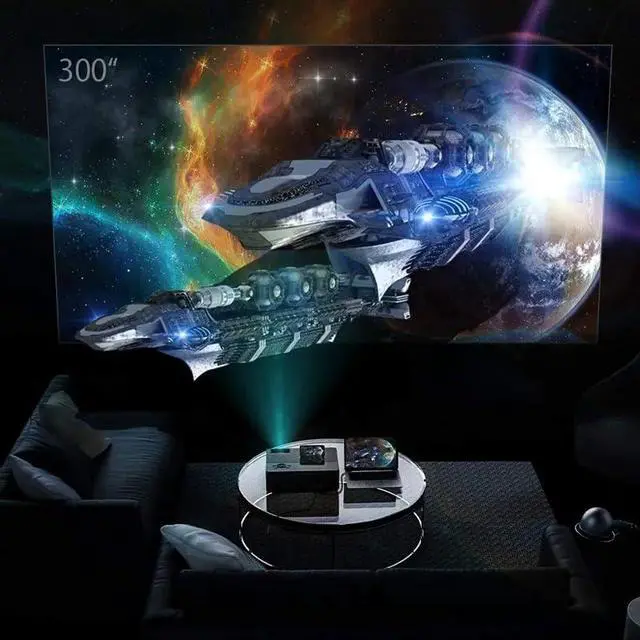 Alt view image 3 of 6 - Native 1920 X 1080P Projector 9000L Upgrad Video Support 4k Zoom Home & Outdoor