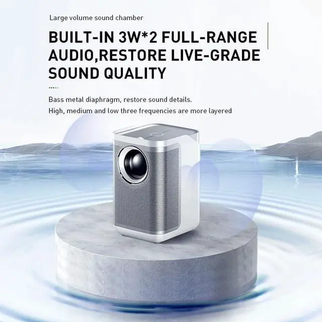 Alt view image 3 of 6 - Projector 380ANSI Lumen 1080P LED Theater Video For Home Cinema Global