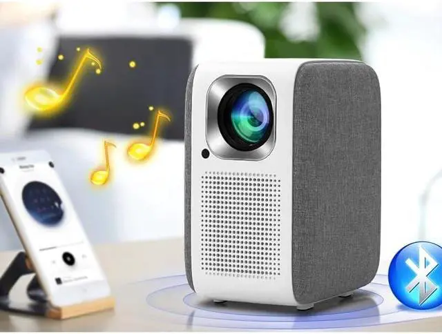 Alt view image 2 of 7 - Mini Projector Smart Home Theater for Movies 4K Projetor Video Led Beam Smartphone TV Wall Projection