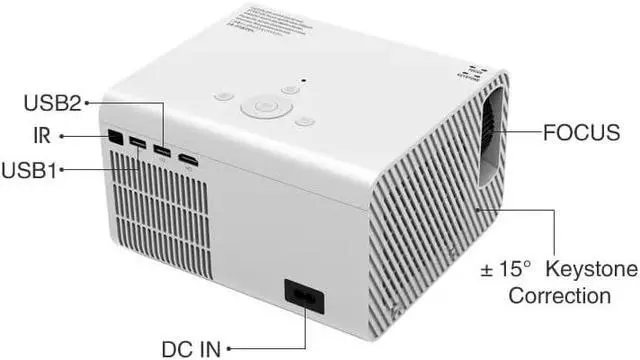 Alt view image 3 of 6 - Portable Projector LED TV Video Mobile Movie Home Theater Compatible