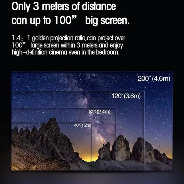 Alt view image 5 of 6 - Portable Projector LED TV Video Mobile Movie Home Theater Compatible