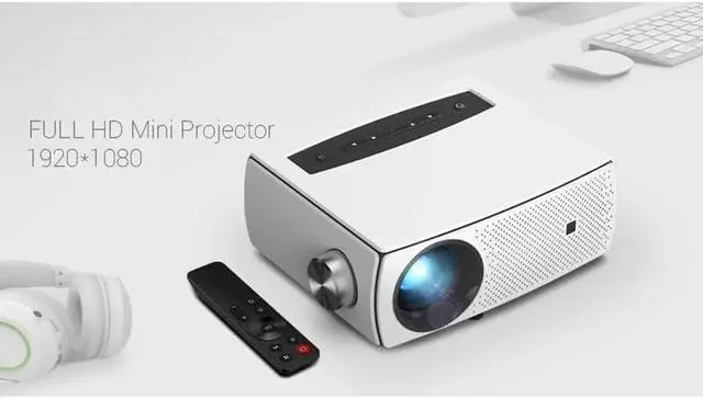 Alt view image 2 of 6 - Projector 1080P LCD Smart Android 9.0 LED Home Theater Portable Mini 1920x1080 for 4K Video