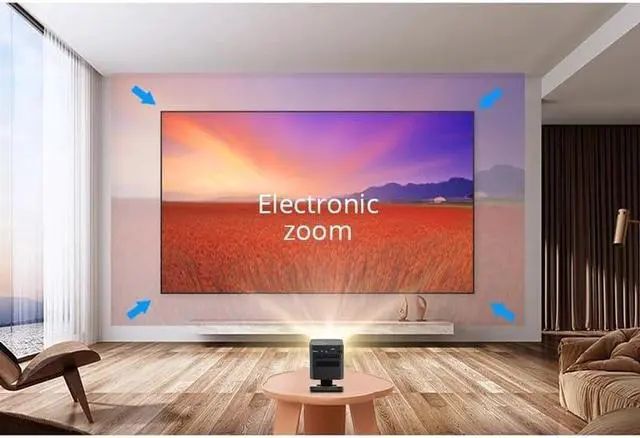 Alt view image 7 of 7 - 3D 4K Cinema Home Theater 1080P Smart Android Video Outdoor LED DLP Mini Portable Pocket Projector