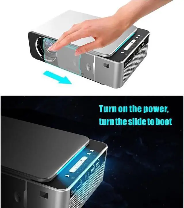Alt view image 3 of 7 - Portable LED Projector Android Optional Video Beamer Support 4K 1080p Home Theater Cinema