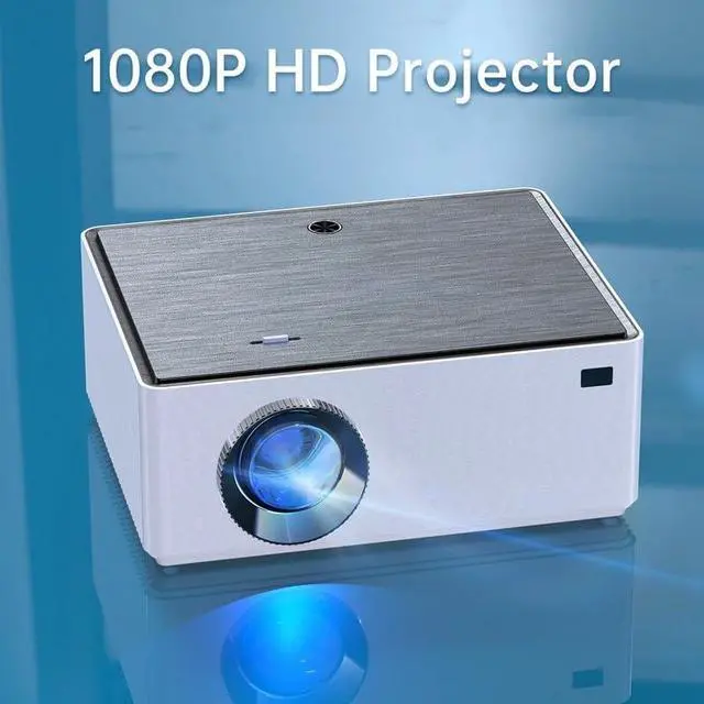 Alt view image 2 of 7 - Home Theater Portable 1080P Projector With Dual-Band Connection Support 150in Display Same Screen