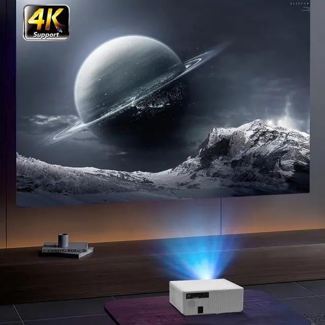 Alt view image 3 of 6 - 9500 Lumens Projector with 3+16G 4K Projectors Home Theater Cinema LED Smart