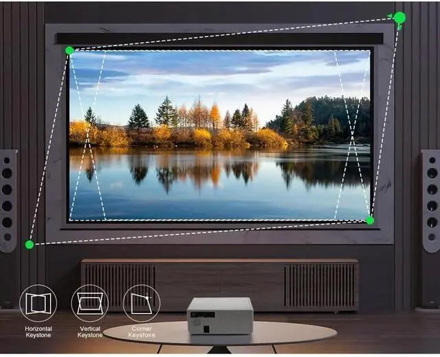 Alt view image 5 of 6 - 9500 Lumens Projector with 3+16G 4K Projectors Home Theater Cinema LED Smart
