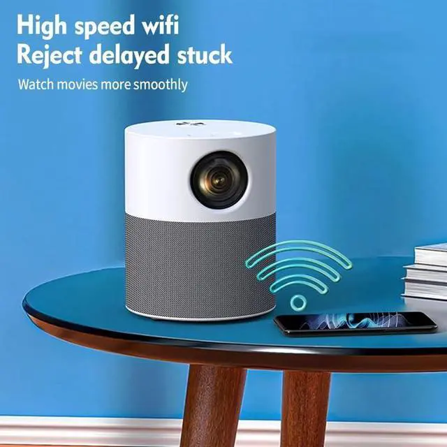 Alt view image 3 of 6 - 1080P Video Projector Portable Movie Support Multiple Devices Intelligent Voice Home Theater