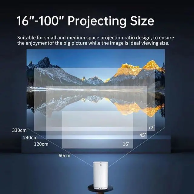Alt view image 5 of 6 - Mini Projector 1080P Movie Projectors Built-in Speaker Disppation with Remote Control for Home Theater