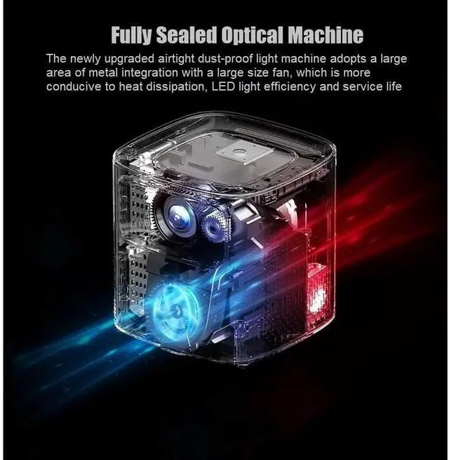 Alt view image 6 of 7 - LED Projector 4K Native Lumen Active -6 Phone Beamer Smart TV Video Home Theater Cinema