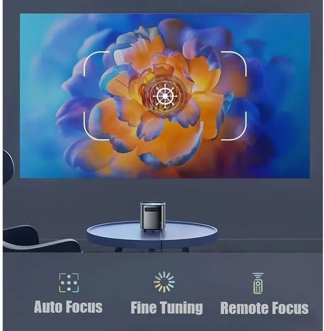 Alt view image 7 of 7 - LED Projector 4K Native Lumen Active -6 Phone Beamer Smart TV Video Home Theater Cinema