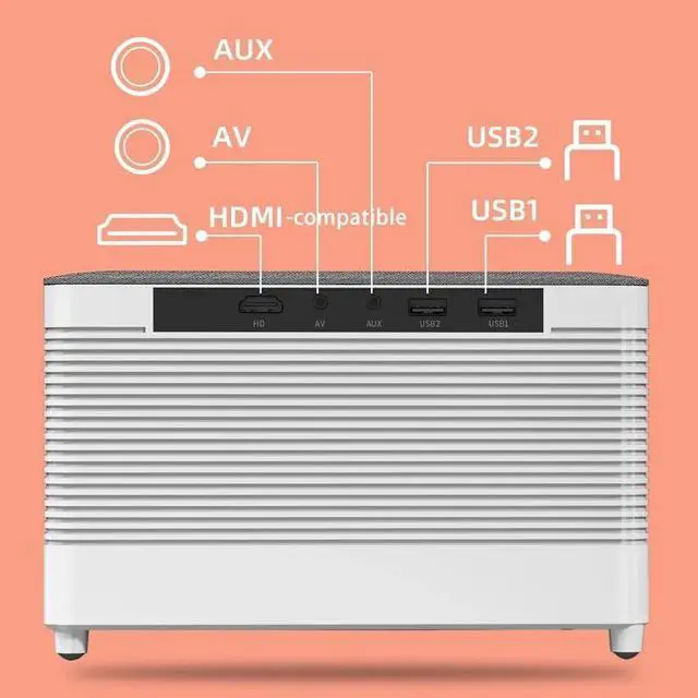 Alt view image 6 of 6 - 7200 Lumens Support 4k Projectors Video Beamer for Home Android 1080P 4K Audio 5G Smart Cinema Tv