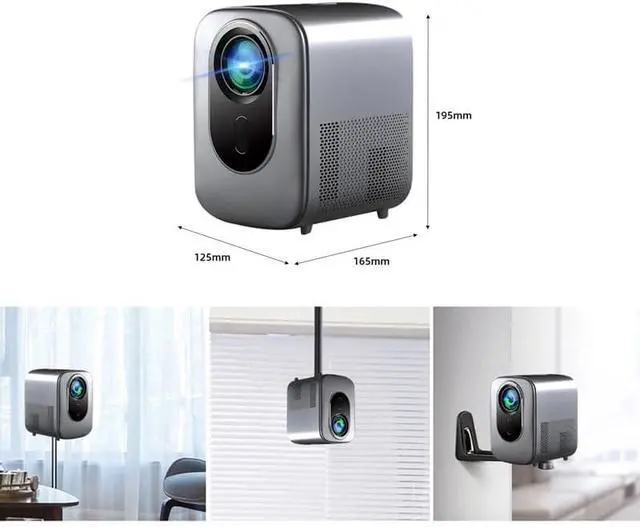 Alt view image 7 of 7 - Projector 1080P Home Theater Projetor Audio Projectors for Playing Video Outdoor Movi
