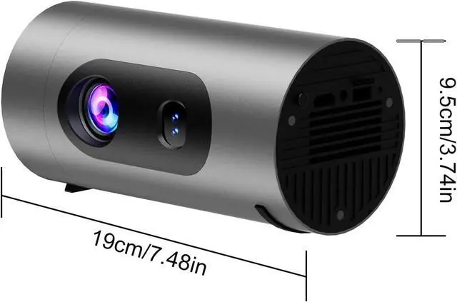 Alt view image 7 of 7 - 4K Projector Auto Focus 1200:1 Contrast 3840x2160 Supported Resolution 180 Rotatable Head LED Light 30000H Lifespan with 30-150 inch Screen for Home Cinema