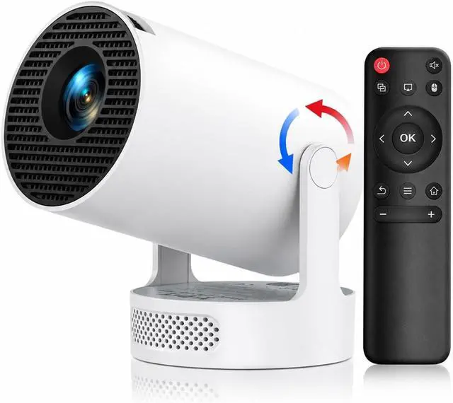 Main image of Mini Projector 4K 1080p led Projector With 12000 Lumen Brightness, WiFi 6 Bluetooth 5.0 Portable Home Theater System For Entertainment for Movie Home Outdoor(WHITE)
