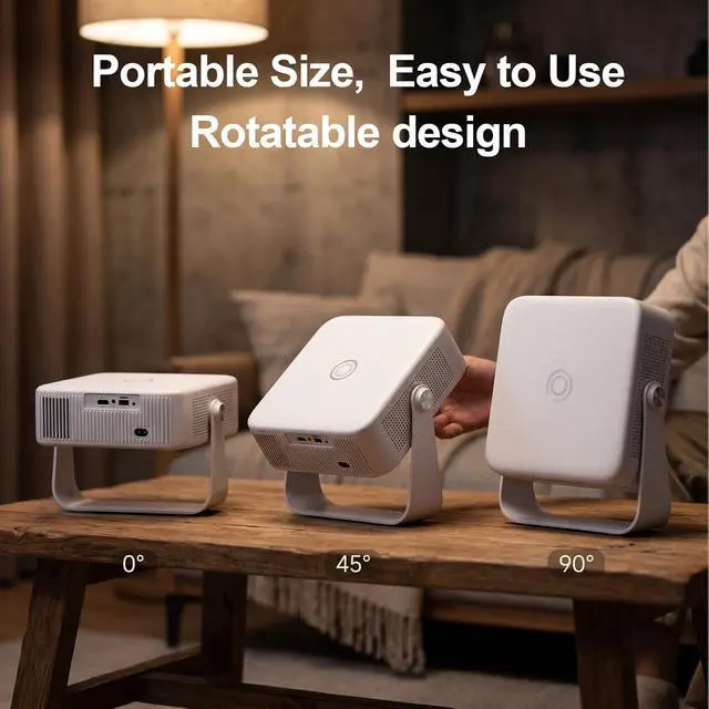 Alt view image 5 of 7 - GOWENIC 4K Projector with Android 14 Auto Focus and Keystone Correction, Portable Theater Device for Indoor Home Movie Viewing Use (White)