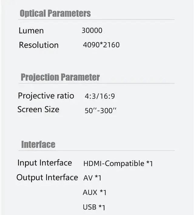 Alt view image 3 of 7 - LED Projector 4K Native Lumen Active -6 Phone Beamer Smart TV Video Home Theater Cinema