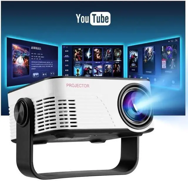 Alt view image 2 of 7 - Portable Projector Home Use 1080P High Definition