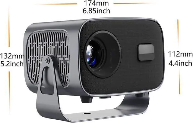 Alt view image 2 of 7 - Portable Projector, 4K Projector 128G Wifi Video Home Theater Beamer Outdoor Smart TV