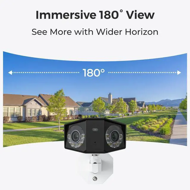 Alt view image 10 of 14 - REOLINK Duo 3 PoE + PoE Injector 16MP Security Camera System, 8K UHD Dual-Lens, One Cable Offers Both Power and Data, 180° Panoramic View, Motion Track, F1.6 Color Night Vision, Smart Detection