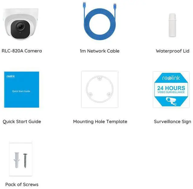 Alt view image 14 of 14 - Reolink 4K 8MP Outdoor Security Camera, Smart Human/Vehicle Detection PoE IP Camera Work with Google Assistant Audio Dome, 256GB Micro SD (not Included) Storage for 24/7 Recording, RLC-820A