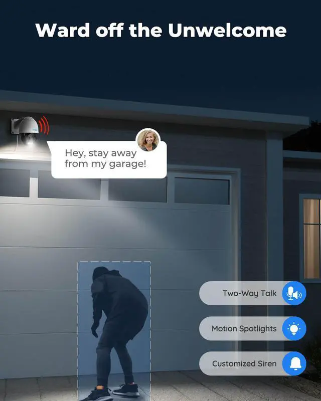Alt view image 12 of 14 - Reolink PTZ Camera Outdoor 8MP, PoE IP Security Video Surveillance,5X Optical Zoom Auto Tracking, 3pcs Spotlights 196 Ft Color Night Vision, Two Way Audio, Up to 256GB SD Card(Not Included), RLC-823A