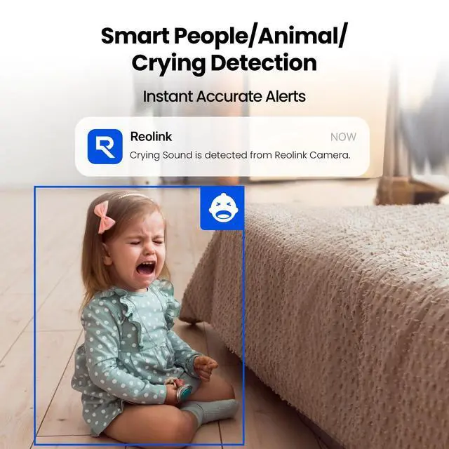Alt view image 11 of 14 - Reolink E1 Series 5MP HD Pro Auto-Tracking Indoor Security Camera, Plug-in 2.4/5 GHz WiFi, Two-way Audio Smart Person/Pet Detect Multiple Storage Options Ideal for Baby Monitor/Pet Camera/Elderly