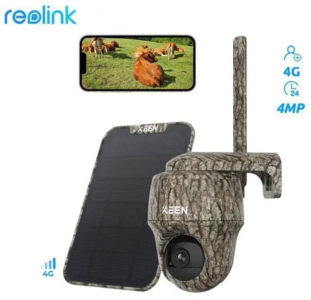 Alt view image 8 of 14 - Reolink 4G Battery Security Camera with Solar Panel 2 Cellular Trail Camera Wireless, 3G/4G LTE, Solar Powered Camera with 360° Pan Tilt, 2K Night Vision, Smart Motion Activated, No-Glow IR, No WiFi