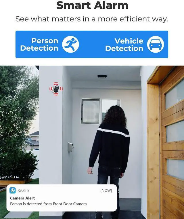 Alt view image 10 of 14 - Reolink Security Camera Wireless Outdoor, 2K Spotlight Color Night Vision, 2.4/5GHz WiFi, Solar/Battery Powered, Smart Detection, SD Storage, Work with Alexa, Reolink Argus 3 Pro