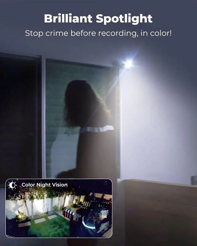 Alt view image 12 of 14 - Reolink Security Camera Wireless Outdoor, 2K Spotlight Color Night Vision, 2.4/5GHz WiFi, Solar/Battery Powered, Smart Detection, SD Storage, Work with Alexa, Reolink Argus 3 Pro