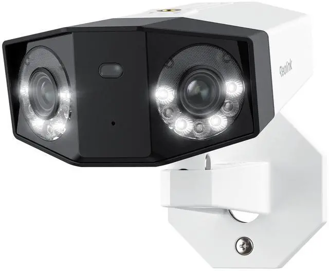 Alt view image 8 of 14 - REOLINK 4K PoE Security Camera System, IP Outdoor Camera in 180° FoV by Dual-Lens, Human/Vehicle/Pet Detection, Color Night Vision, Two Way Talk, Up to 256GB Micro SD Card -Reolink Duo 2 PoE