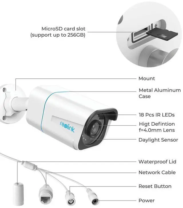 Alt view image 13 of 14 - Reolink 8CH 4K 8MP PoE Security Camera System Smart Person and Vehicle Detection, 4pcs 4K Outdoor PoE IP Cameras with 8CH 2TB HDD NVR, IR Night Vision Remote Access 24x7 Recording, RLK8-810B2D2-A