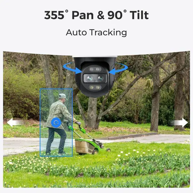 Alt view image 11 of 14 - REOLINK TrackMix WiFi 4K 8MP Wired WiFi Outdoor Security Camera, Dual Lens, 360 PTZ Camera With Auto Tracking, 2.4/5GHz Wi-Fi, Color Night Vision, AI Detection, 6X Hybrid Zoom