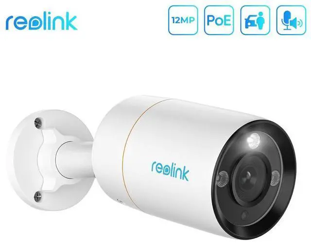 Alt view image 8 of 14 - Reolink 12MP Ultra HD PoE Outdoor Security Camera, Color Night Vision, Human/Vehicle Detection, Two Way Talk, Timelapse, Work with Smart Home Support Micro SD Card(Max.256G)/NVR/FTP - RLC-1212A