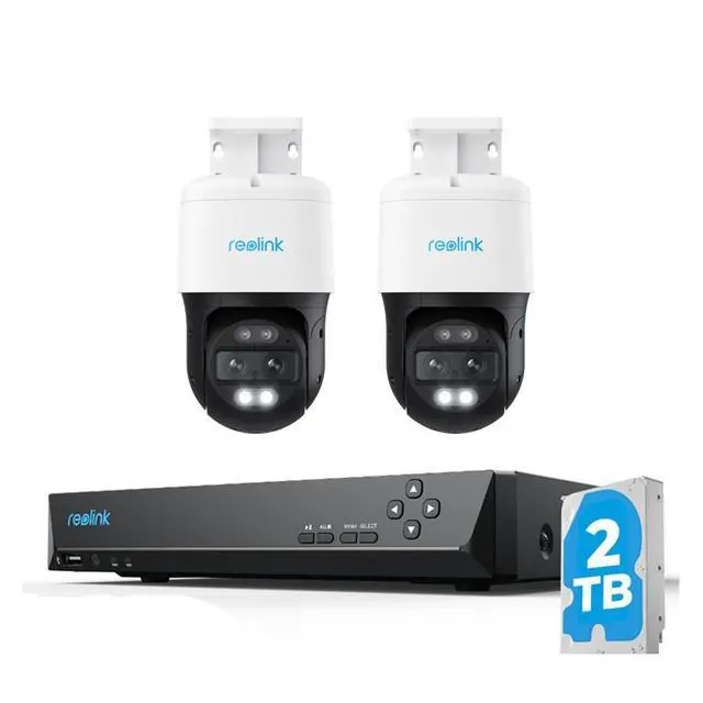 Alt view image 8 of 14 - REOLINK 8CH 4K PTZ Security System, 2pcs Trackmix PoE, IP PoE Outdoor Cameras 6X Hybrid Zoom, Auto Tracking, Human/Vehicle/Pet Detection +1pc RLN8-410 8CH NVR with Built-in 2TB HDD H.265