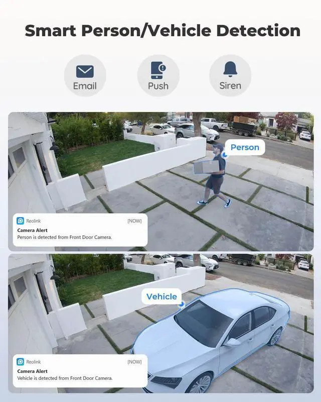 Alt view image 12 of 14 - REOLINK RLK8-1200D4-A 12MP 8CH PoE Security System, 4pcs H.265 12MP Domes Cameras Wired, Person/Vehicle/Pet Detection 2-Way Talk Spotlights Color Night Vision, 8CH NVR with 2TB HDD