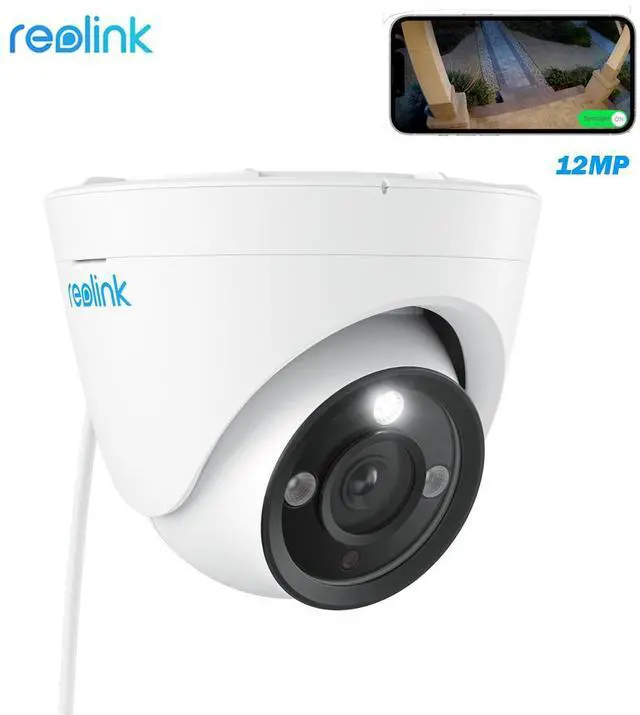 Alt view image 8 of 14 - REOLINK 12MP 6K RLC-1224A PoE Dome Camera Outdoor, 93° Wide Angle,700lm Color Night Vision, Human/Vehicle/Pet Detection, Two Way Talk, Up to 256GB microSD Card