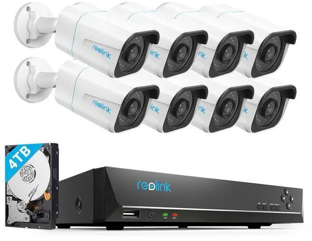 Alt view image 8 of 14 - Reolink 16CH 4K Security Camera System, 8pcs 8MP Smart Person/Vehicle Detection Wired Outdoor Audio PoE IP Cameras,16CH 4TB HDD NVR for 24/7 Recording, RLK16-810B8-A