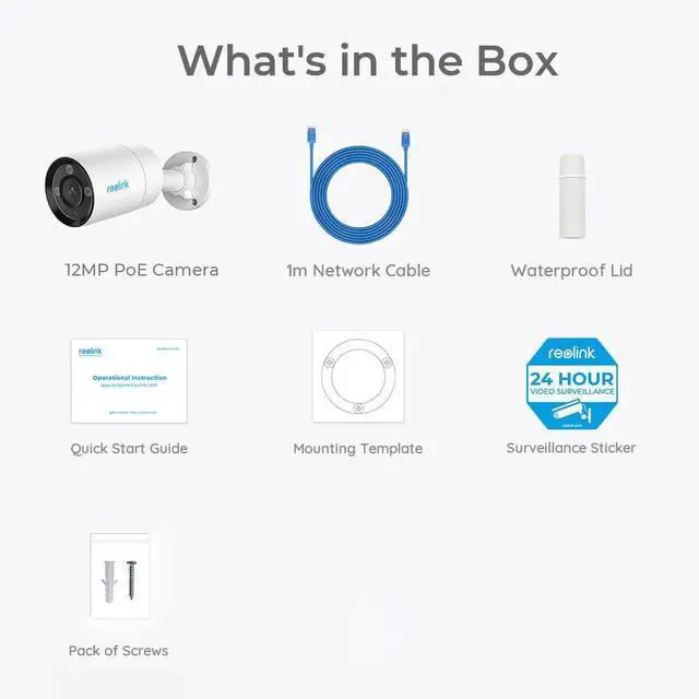 Alt view image 14 of 14 - Reolink 12MP PoE Bullet Security Camera with Powerful Spotlight, Smart Person/Vehicle Detect, 2-way Audio