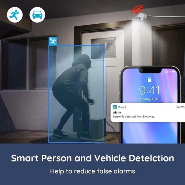 Alt view image 12 of 14 - Reolink 12MP PoE Bullet Security Camera with Powerful Spotlight, Smart Person/Vehicle Detect, 2-way Audio