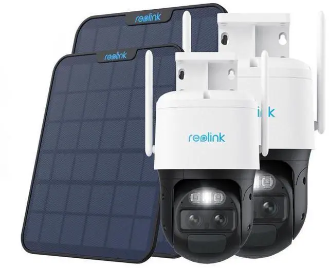 Alt view image 8 of 14 - Reolink 2pcs Trackmix LTE With Reolink Black Solar Panel 2 Dual-Lens 4G PTZ Camera with Auto-Zoom Tracking