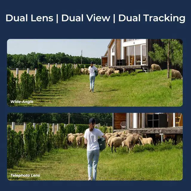 Alt view image 9 of 14 - Reolink 2pcs Trackmix LTE With Reolink Black Solar Panel 2 Dual-Lens 4G PTZ Camera with Auto-Zoom Tracking