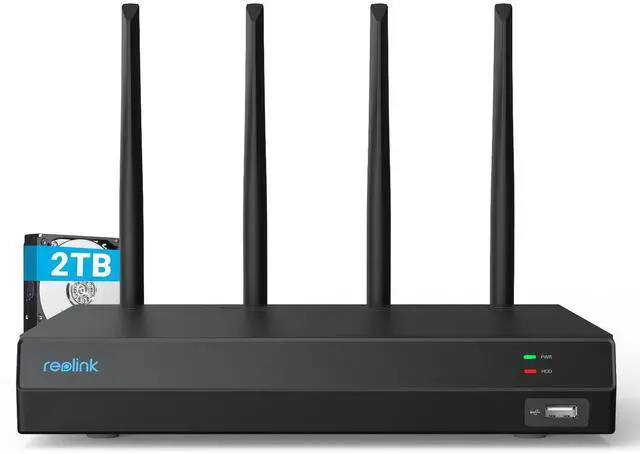 Alt view image 8 of 14 - REOLINK RLN12W 16CH WiFi NVR With Wi-Fi 6 and 2.4/5 GHz Dual-Band WiFi, Built-in 2TB HDD, Support 16MP/12MP/8MP/5MP/4MP Reolink Cameras, 24/7 Recording Home Security Camera System, Not PoE Ports