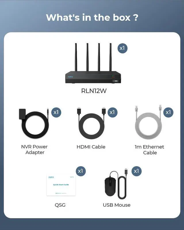 Alt view image 14 of 14 - REOLINK RLN12W 16CH WiFi NVR With Wi-Fi 6 and 2.4/5 GHz Dual-Band WiFi, Built-in 2TB HDD, Support 16MP/12MP/8MP/5MP/4MP Reolink Cameras, 24/7 Recording Home Security Camera System, Not PoE Ports