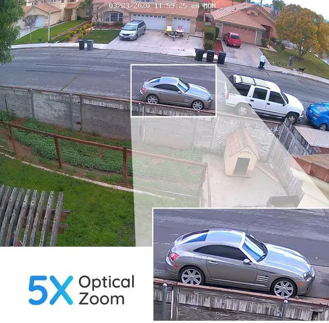 Alt view image 9 of 14 - REOLINK 4K PoE Security Outdoor IP Camera with Human/Vehicle Detection, 5X Optical Zoom, Motion Spotlight, Color Night Vision, Time-Lapse, Two-Way Talk, 256GB SD Card(Not Included) Storage, RLC-811A