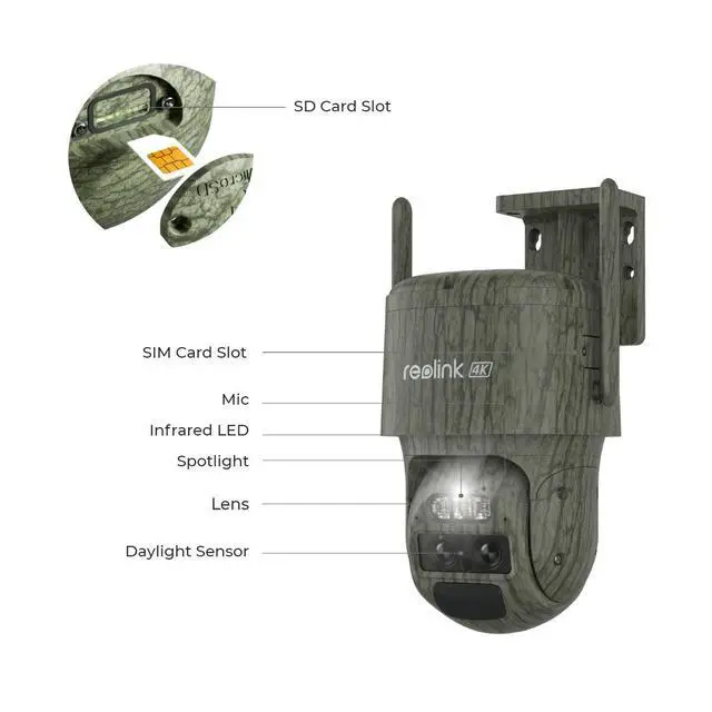 Alt view image 14 of 14 - Reolink 4K 4G LTE Dual-Lens Battery Security Camera with Auto-Zoom Tracking,Dual View, Dual Tracking, Person/Vehicle/Animal Detection