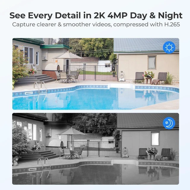 Alt view image 9 of 14 - Reolink Home Hub with Argus PT and Solar Panel 5MP Wireless Wi-Fi Solar Battery Camera with Pan & Tilt Color Night Vision, White
