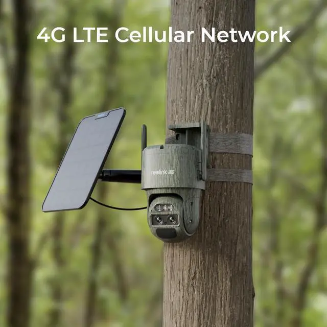 Alt view image 11 of 14 - Reolink 4G LTE Dual-Lens Battery Security Camera with Solar Panel Auto-Zoom Tracking